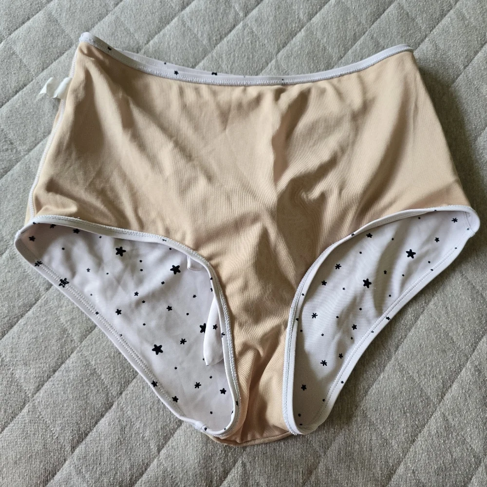 Kortni Jeane High Waisted Tie‎ Swim Bottoms Medium